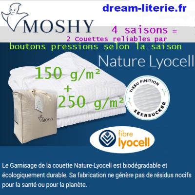 NATURE LYOCELL 4 SAISONS Couettes 150 + 250g/m2 reliables -Fibres 100% lyocell.