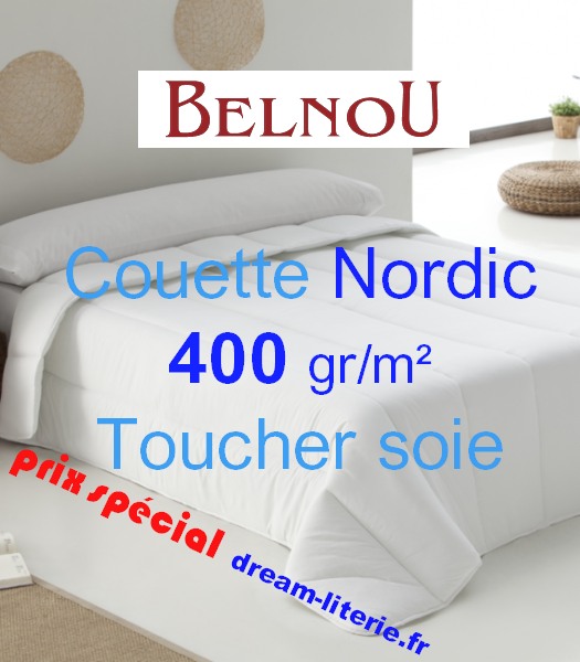 Couette NORDIC 400 GR/M² Toucher SOIE.