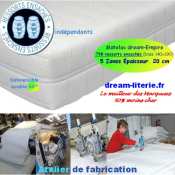 Matelas dream-Empire ressorts ensachés haut.20cm, ou Pack Dream