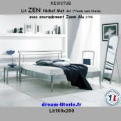 ZEN 180x200cm, av encadrement ZOOM Coloris Nickel Mat 461.