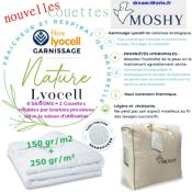 Couette Nature-Lyocell 4 SAISONS 250gr/m²+150gr/m² reliées bouton pression