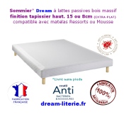 Sommier Tapissier Lattes DREAM Haut.15cm ou 8cm.