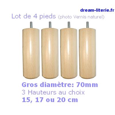 Pieds cylindre (4 pieds) Diamètre. 70mm.