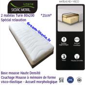 Pack 10 ans relaxation électrique sommiers Duo 160x200 + Matelas Turin+Kit Decor+pieds